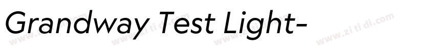Grandway Test Light字体转换